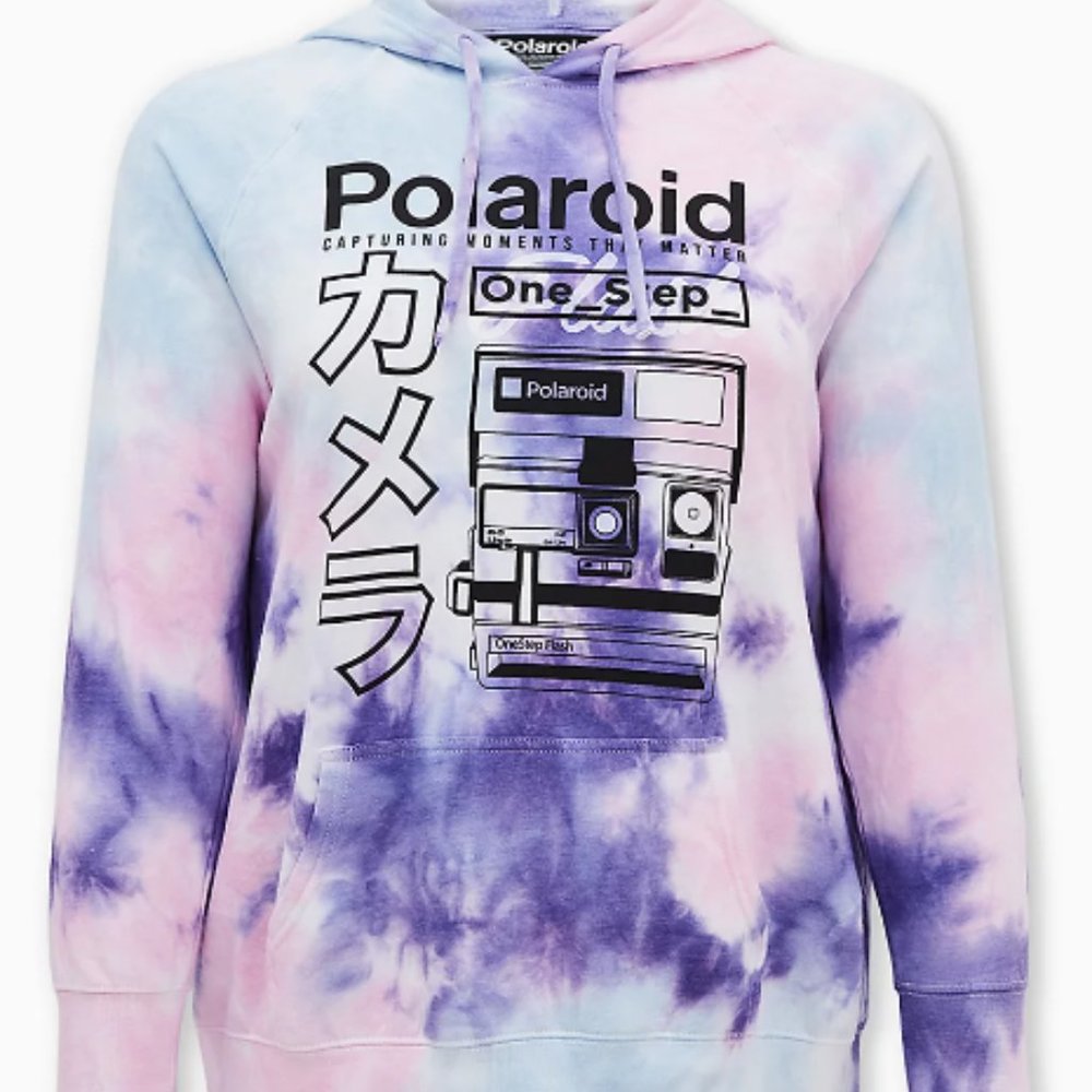 Torrid Polaroid Multi Tie-Dye Fleece Hoodie